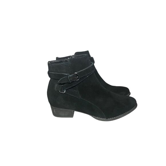 SoftMoc by College Waterproof Suede Black Ankle Boots Women’s Size 8M - Picture 3 of 13